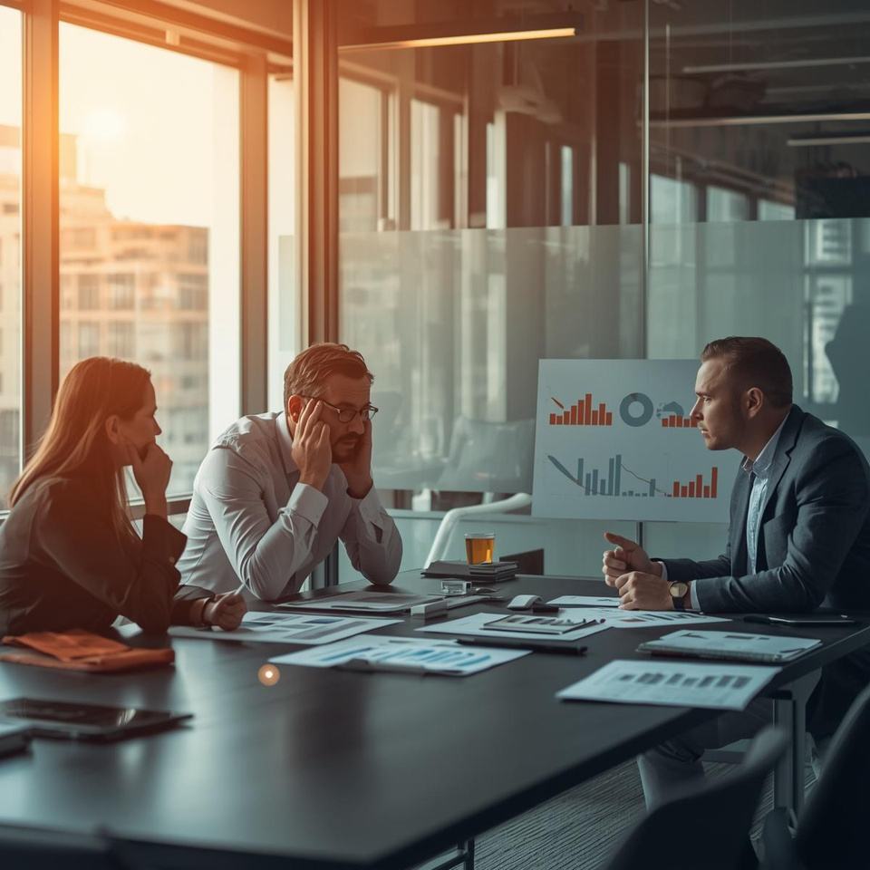 Business leaders discussing growth strategy