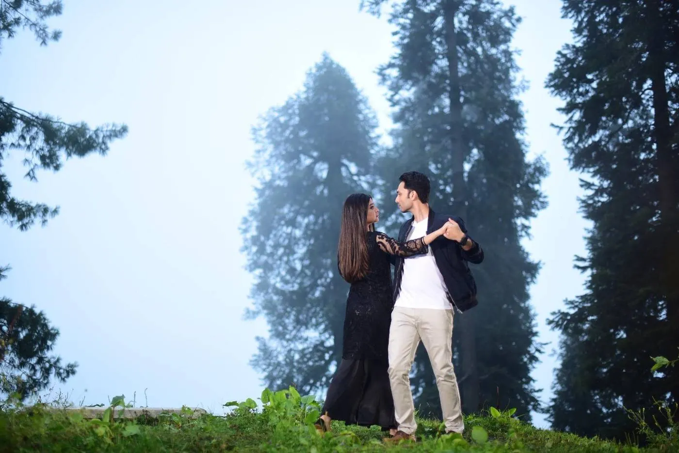Brand Axis couple in mist